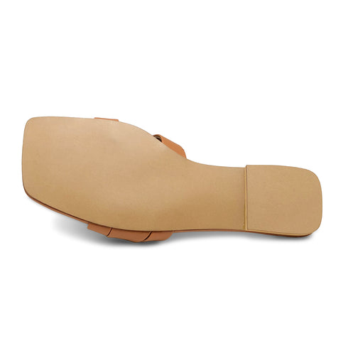 Brown Casual Flat Slipper 23113 For Women