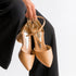 Bronze Casual Ankle Strap Block Heel Mule For Women 4514
