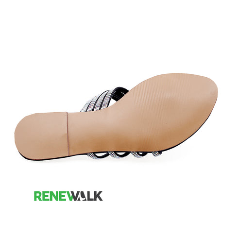 Stylish Black Toe-Ring Fancy Flat Sandal For Women 2376