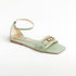 Light Green Flat Buckle For Womens Party Wear 2313